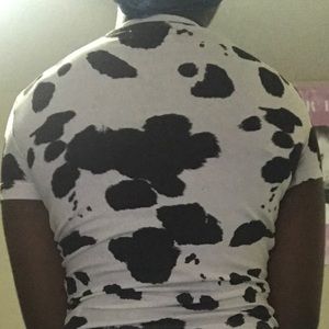Bershka xs cow print shirt.